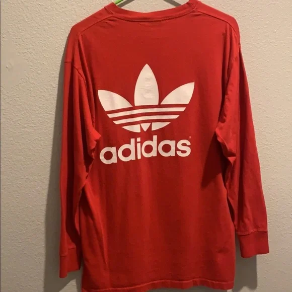 ❌Sold❌Large Logo Adidas Long Sleeve T-shirt 🔺‼️ - Picture 5 of 7
